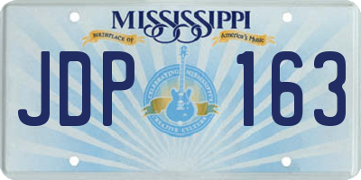 MS license plate JDP163