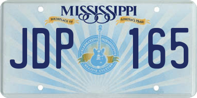 MS license plate JDP165