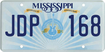 MS license plate JDP168