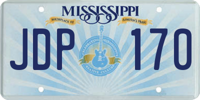 MS license plate JDP170