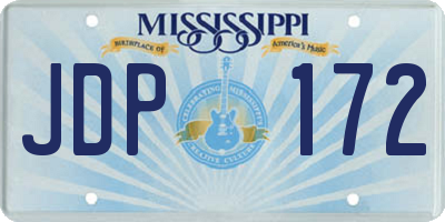 MS license plate JDP172