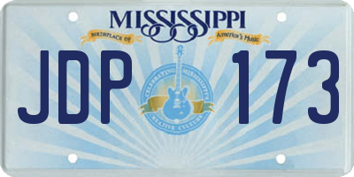 MS license plate JDP173