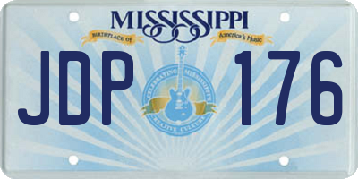 MS license plate JDP176