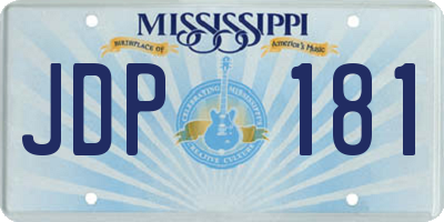 MS license plate JDP181