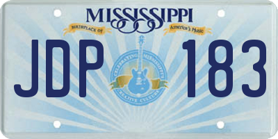 MS license plate JDP183