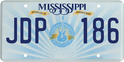 MS license plate JDP186