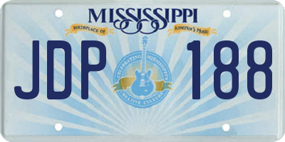 MS license plate JDP188