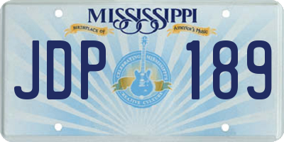 MS license plate JDP189