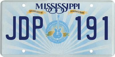 MS license plate JDP191