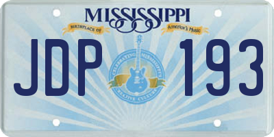 MS license plate JDP193
