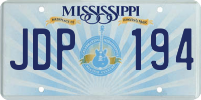 MS license plate JDP194