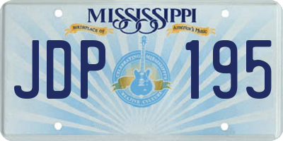 MS license plate JDP195