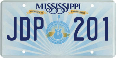 MS license plate JDP201