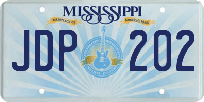 MS license plate JDP202