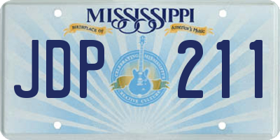 MS license plate JDP211