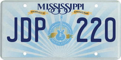 MS license plate JDP220