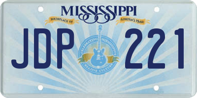 MS license plate JDP221