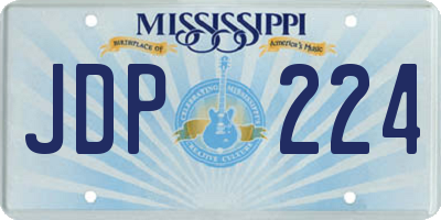 MS license plate JDP224