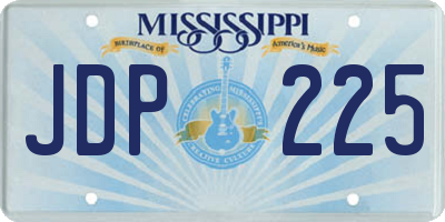 MS license plate JDP225