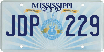 MS license plate JDP229