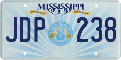 MS license plate JDP238