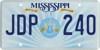 MS license plate JDP240