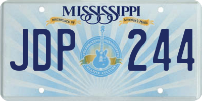 MS license plate JDP244