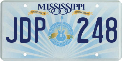 MS license plate JDP248