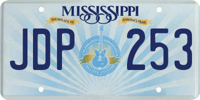 MS license plate JDP253