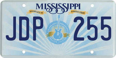 MS license plate JDP255