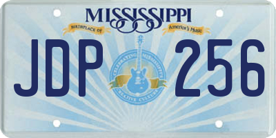 MS license plate JDP256