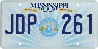 MS license plate JDP261
