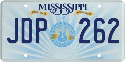 MS license plate JDP262