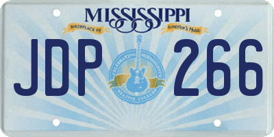 MS license plate JDP266