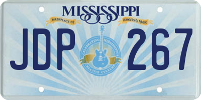 MS license plate JDP267