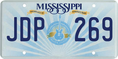 MS license plate JDP269