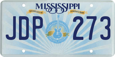 MS license plate JDP273