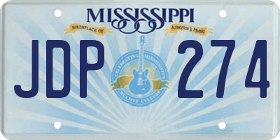 MS license plate JDP274