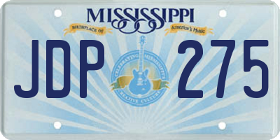 MS license plate JDP275