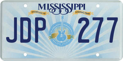 MS license plate JDP277