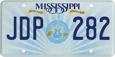MS license plate JDP282