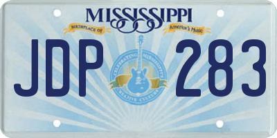 MS license plate JDP283