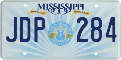 MS license plate JDP284