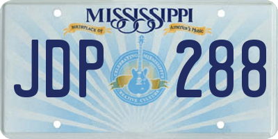 MS license plate JDP288