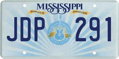 MS license plate JDP291