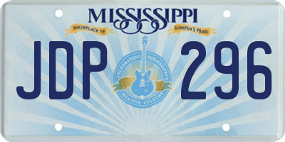 MS license plate JDP296