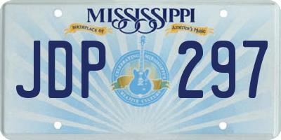 MS license plate JDP297