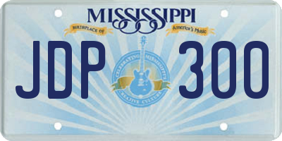 MS license plate JDP300