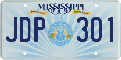 MS license plate JDP301