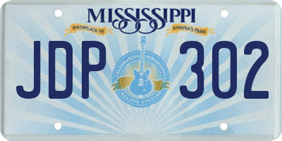 MS license plate JDP302